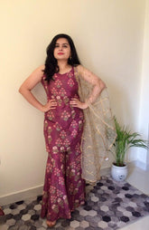 Muslin Suit Sharara Set